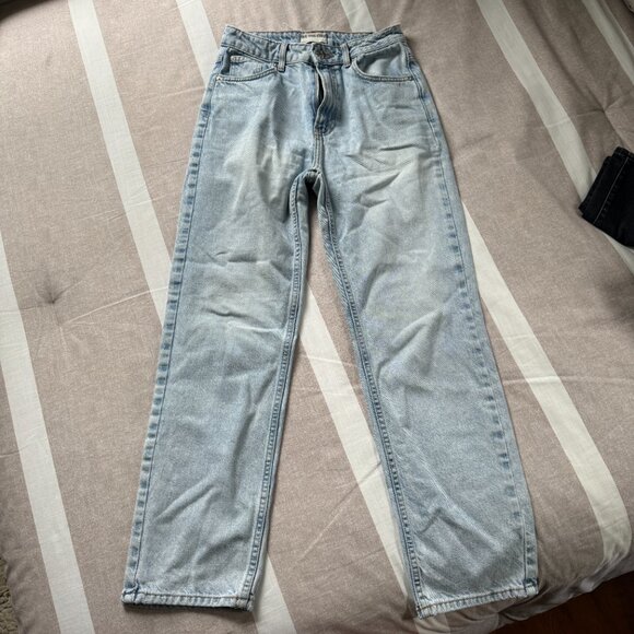 EUC We The Free Pacifica Light Wash High Rise Straight Leg Jeans Sz 27 - Picture 4 of 10